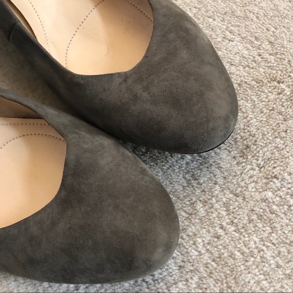 Calvin Klein Yanna Wedge Heels Gray Suede 13 NEW - Picture 3 of 8